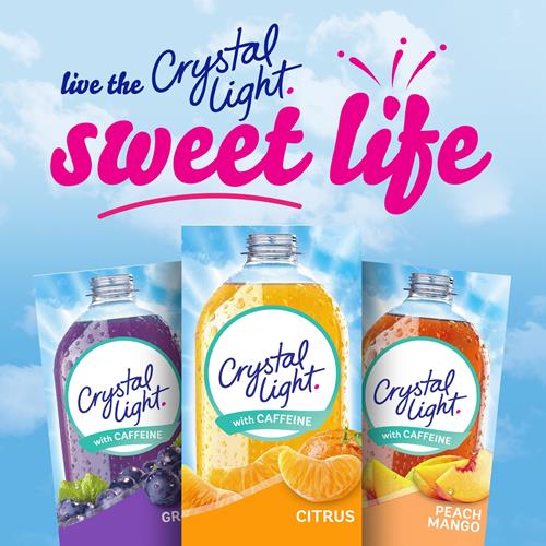 Crystal Light Citrus Naturally Flavored Powdered Drink Mix With Caffeine, 10 Ct On-The-Go-Packets