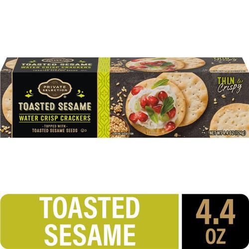 Private Selection Toasted Sesame Water Crisp Crackers 4.4 oz
