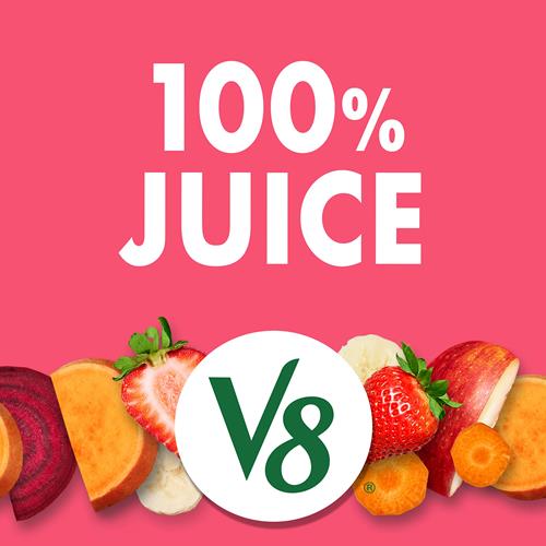 V8 Strawberry Banana 100% Fruit And Vegetable Juice, 46 Fl Oz Bottle