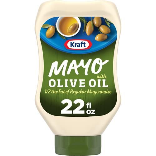 Kraft Mayo With Olive Oil Reduced Fat Mayonnaise, 22 Fl Oz Bottle
