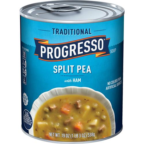 Progresso Split Pea With Ham Soup, Traditional Canned Soup, Gluten Free, 19 Oz