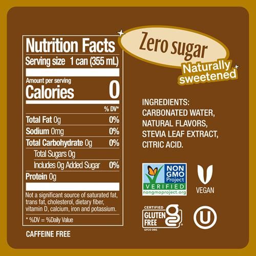 Zevia Zero Calorie Soda, Creamy Root Beer, 12 Ounce Cans (Pack Of 6)