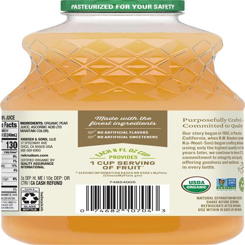 R.W. Knudsen, Organic Pear Juice, 32 Fl Oz