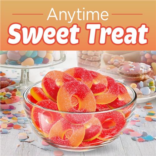 Kroger Peach Gummi Rings Candy Bag 6 oz