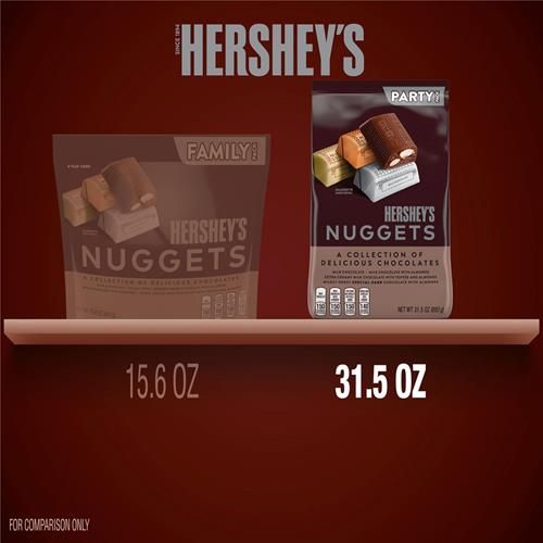Hersheys Nuggets Assorted Chocolate Candy Party Pack, 31.5 Oz