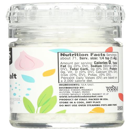 Whole Foods Market, Sea Salt With Built-In Grinder, 3.5 Oz