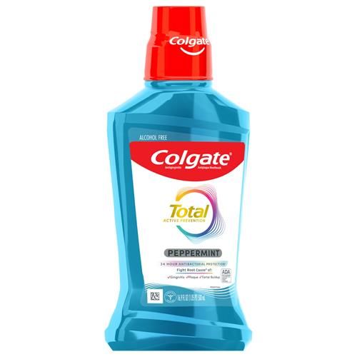 Colgate Total Pro-Shield Alcohol Free Mouthwash, Peppermint - 500Ml, 16.9 Fluid Ounce