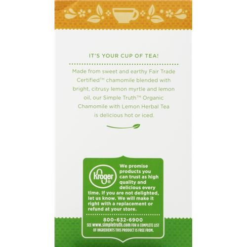 Simple Truth Organic Chamomile with Lemon Herbal Tea Bags 20 ct