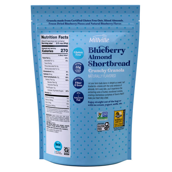 Millville Blueberry Almond Shortbread Granola - 11 oz