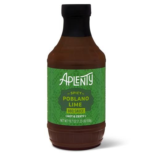 Aplenty Spicy Poblano Lime Bbq Sauce, 19.7 Oz