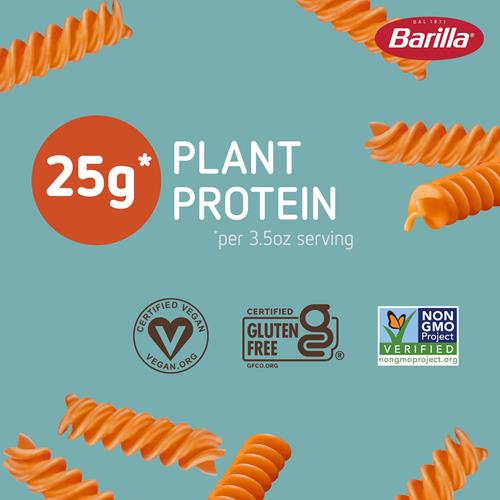 Barilla Red Lentil Rotini Pasta, 8.8 Oz - Vegan, Gluten Free, Non Gmo & Kosher - Made With Plant Based Protein