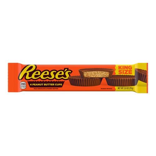 Reeses Milk Chocolate King Size Peanut Butter Cups, Candy Pack, 2.8 Oz
