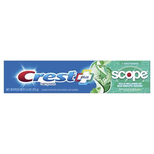 Crest + Scope Complete Whitening Toothpaste Minty Fresh Oz, Mint, 5.4 Ounce