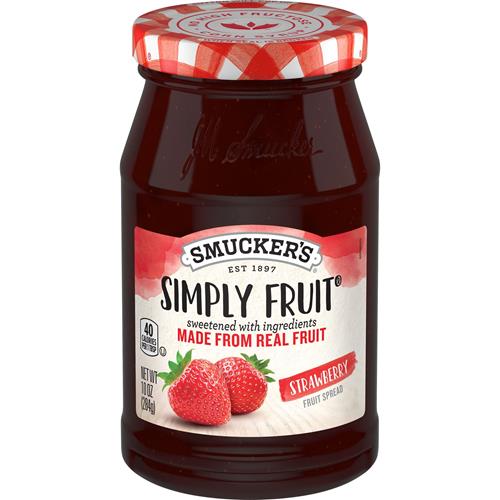 Smuckers Simply Fruit Strawberry Spreadable Fruit, 10 Ounces
