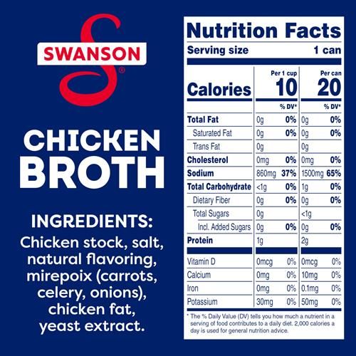 Swanson 100% Natural, Gluten-Free Chicken Broth, 14.5 Oz Can