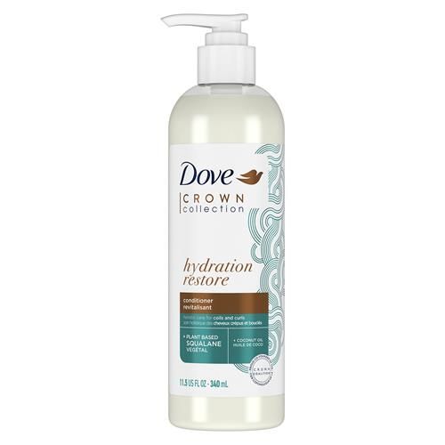 Dove Crown Collection Holistic Hair Care For Coils And Curls Hydration Restore Paraben-Free Conditioner 11.5 Oz