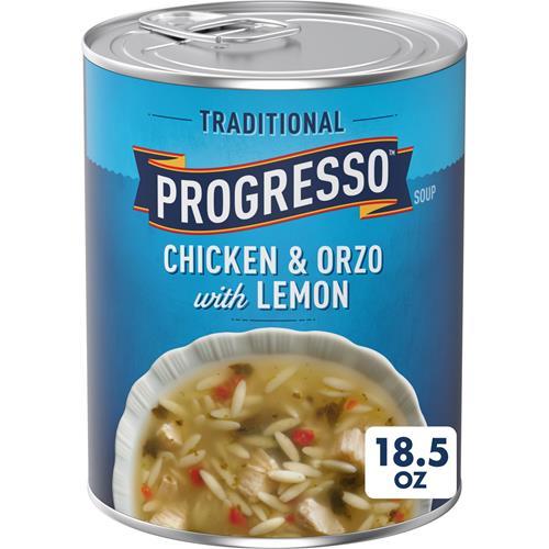 Progresso Traditional, Chicken & Orzo With Lemon Canned Soup, 18.5 Oz.