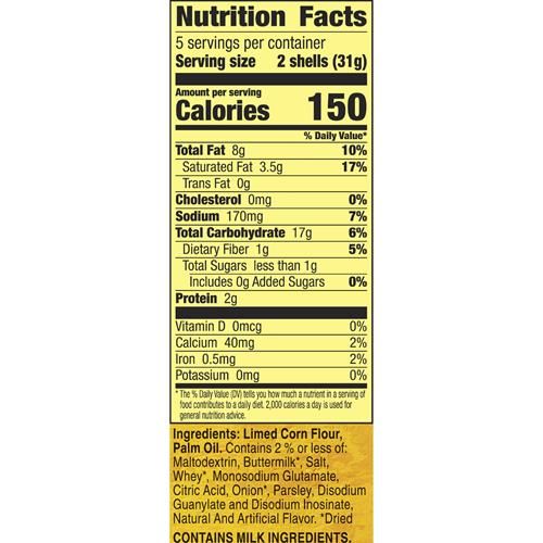 Old El Paso Stand ‘N Stuff Taco Shells, Zesty Ranch Flavored, Gluten Free Crunchy Corn Taco Shells, 10 Count, 5.4 Oz