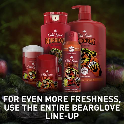 Old Spice Aluminum Free Deodorant For Men, 24/7 Odor Protection, 24/7 Freshness & Lasting Scent, Goes On Clear, Bearglove With Crisp Orchard Scent, 2.6 Oz