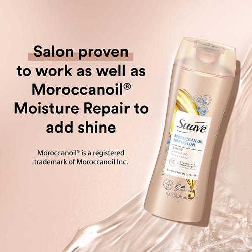 Suave Professionals Shine Shampoo, Moroccan Infusion, 12.6 Oz