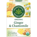 Traditional Medicinals Organic Ginger & Chamomile Herbal Tea, Relieves Occasional Indigestion Or Nausea, (Pack Of 1) - 16 Tea Bags