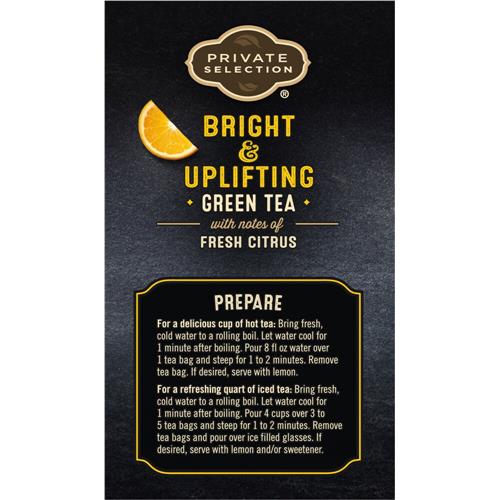 Private Selection Golden Citrus Green Tea Bags 20 ct