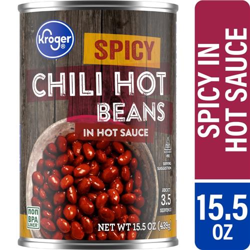 Kroger Spicy Chili Hot Beans in Hot Sauce 15.5 oz