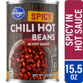 Kroger Spicy Chili Hot Beans in Hot Sauce 15.5 oz