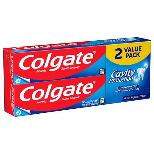 Colgate Cavity Protection Toothpaste With Fluoride - 6 Ounce (Pack Of 2)