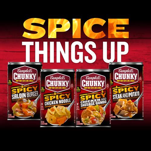 Campbells Chunky Soup, Spicy Chicken Noodle Soup, 18.6 Oz Can