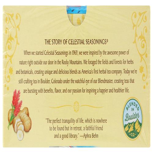 Celestial Seasonings Ginger & Probiotics Herbal Tea, 16 Ct