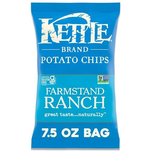 Kettle Brand Potato Chips Farmstand Ranch Kettle Chips, 7.5 Oz