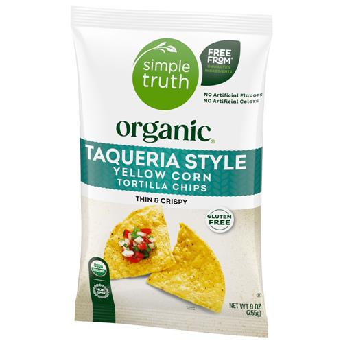 Simple Truth Organic Taqueria Style Yellow Corn Tortilla Chips 9 oz