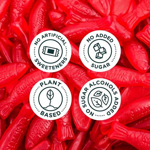 Smartsweets , Sweet Fish, Candy With Low Sugar (3G), Plant-Based, Free From Sugar Alcohols, 1.8 Oz, Berry