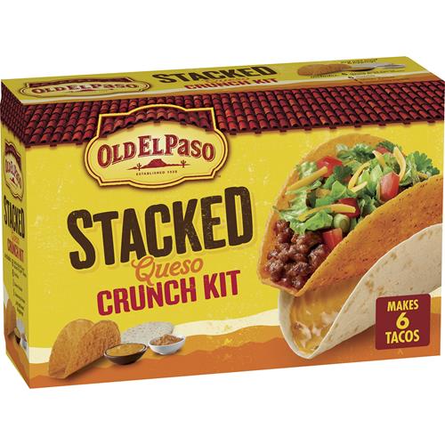 Old El Paso Stacked Queso Crunch Taco Kit, 6-Count, 13.25 Oz.