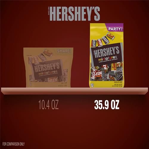 Hersheys Miniatures Assorted Chocolate Candy Party Pack, 35.9 Oz