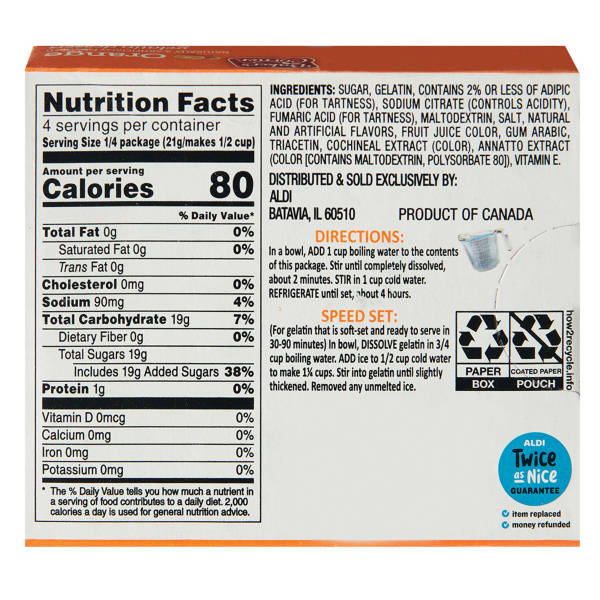 Baker's Corner Orange Gelatin Mix, 3 oz