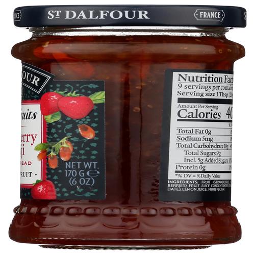 St Dalfour Strawberry & Goji Superfruits Spread, 6 Oz