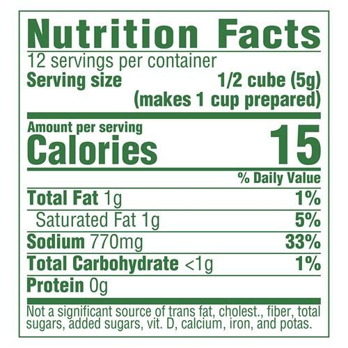 Knorr Cube Bouillon, Vegetable, 6 Cubes, 2.1 Oz