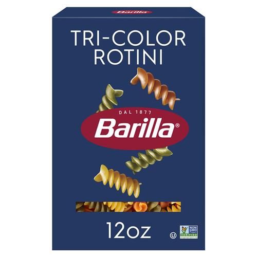 Barilla Tri-Color Rotini Pasta, 12 Oz. Box - Non-Gmo Pasta Made With Durum Wheat Semolina - Kosher Certified Pasta