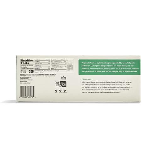 Whole Foods Market, Organic Lasagne, 16 Oz
