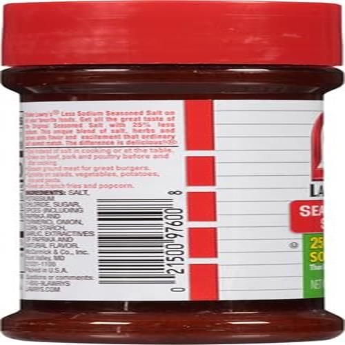 Lawrys 25% Less Sodium Seasoned Salt, 8 Oz