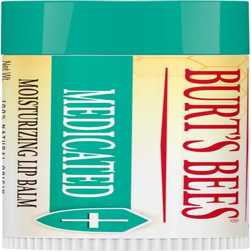Burts Bees Medicated Lip Balm, With Eucalyptus Oil And Menthol, Tint-Free, Natural Origin Lip Care, 2 Tubes, 0.15 Oz.