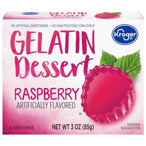 Kroger Raspberry Gelatin Dessert Mix 3 oz