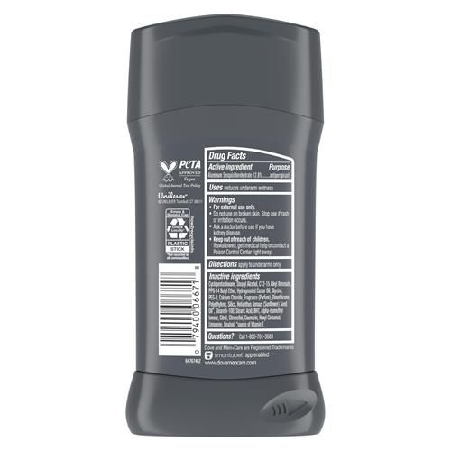Dove Men+Care Antiperspirant Deodorant Stick Clean Comfort 72-Hour Sweat & Odor Protection Antiperspirant For Men With 1/4 Moisturizing Cream 2.7 Oz