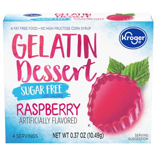 Kroger Sugar Free Raspberry Gelatin Dessert Mix 0.37 oz