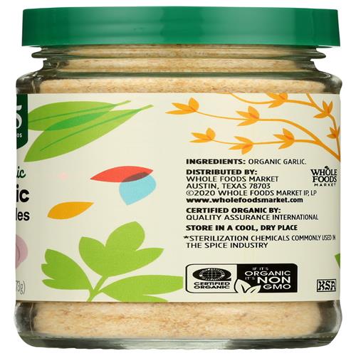 Whole Foods Market, Organic Garlic Granules, 2.57 Ounce