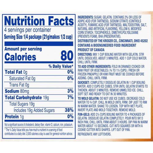 Kroger Orange Gelatin Dessert Mix 3 oz