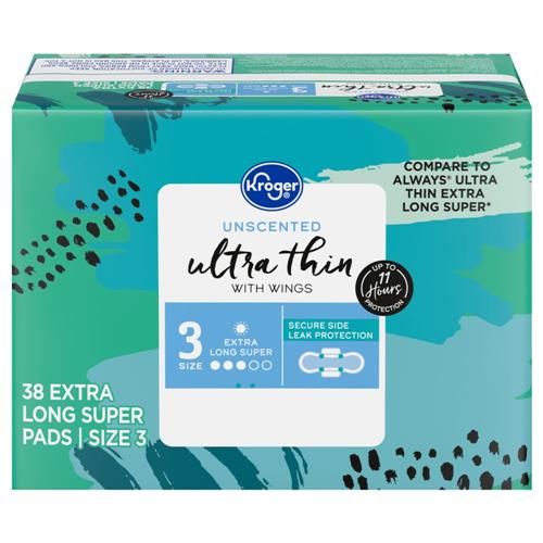 Kroger Ultra Thin Pads Extra Large 38 ct