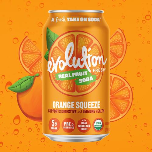 Evolution Fresh Organic Orange Squeeze Fruit Soda, 12 Fz